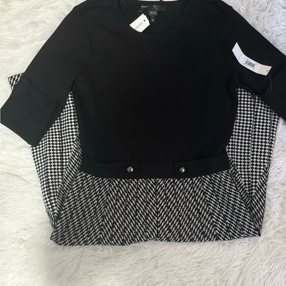 Maggy London  women’s Ronan Aline Mixed Media Mide Dress - Picture 4 of 7